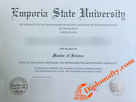 Emporia State University diploma