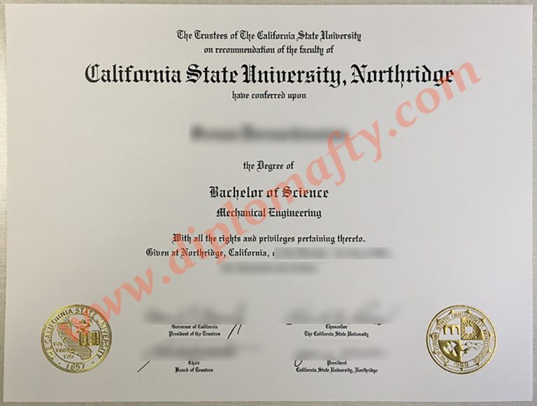 California State University Northridge diploma