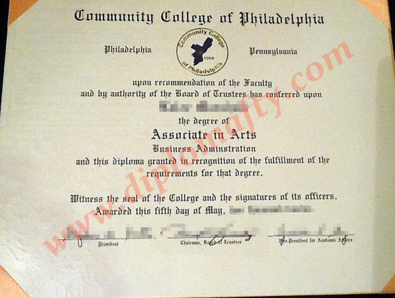 Community College of Philadelphia diploma