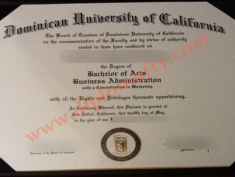 Dominican University of California diploma