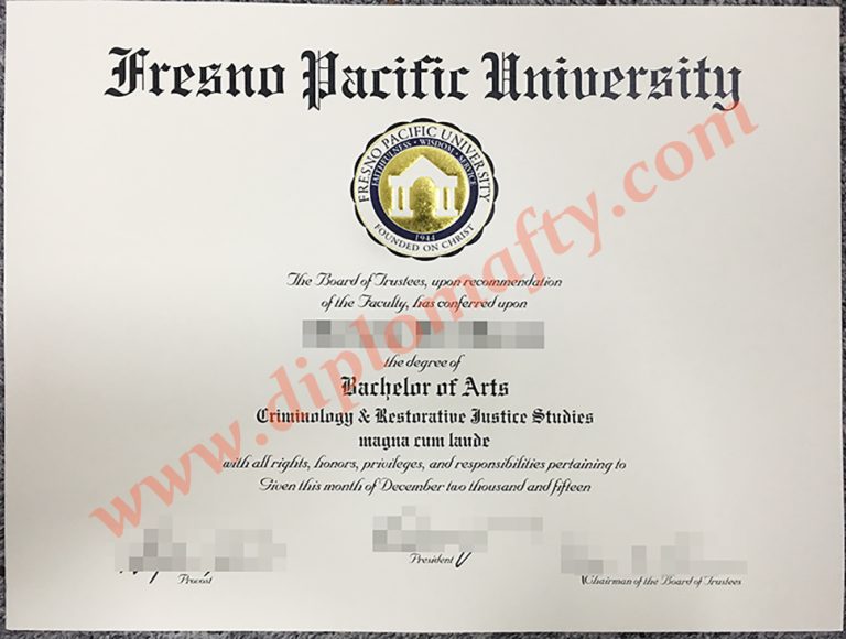 Fresno Pacific University diploma