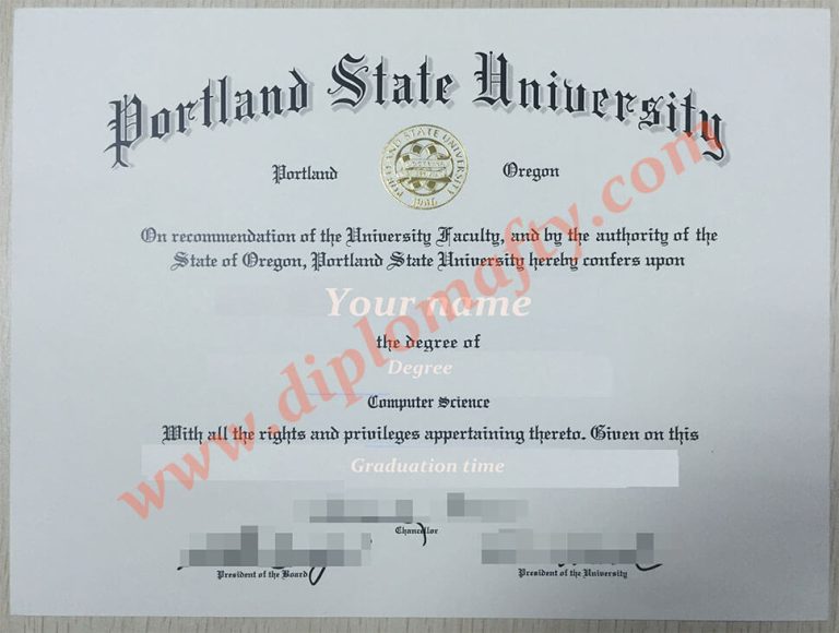 Portland State University diploma