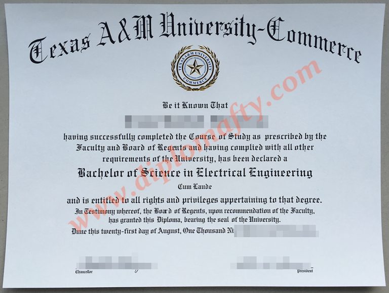 Texas A&M University Commerce diploma