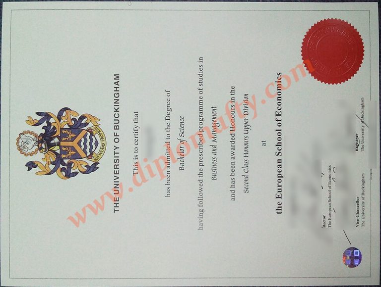 The University of Buckingham diploma