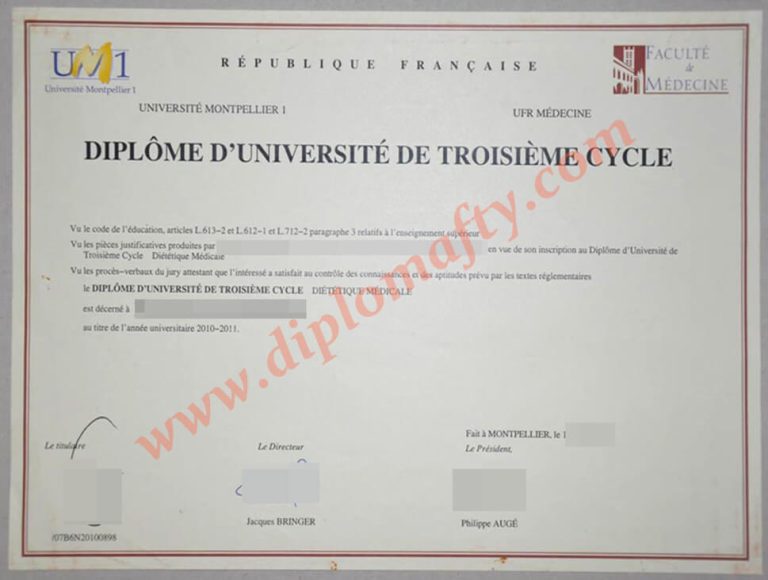 Université Montpellier 1 diploma