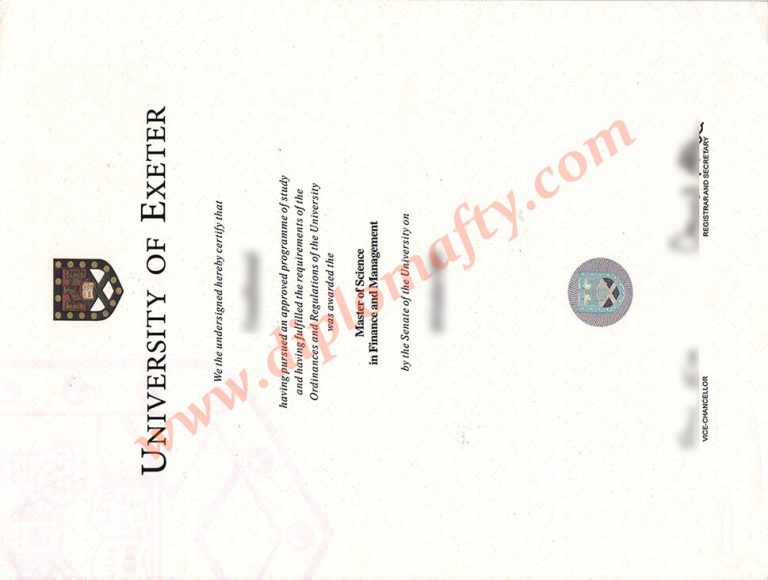 University Of Exeter diploma