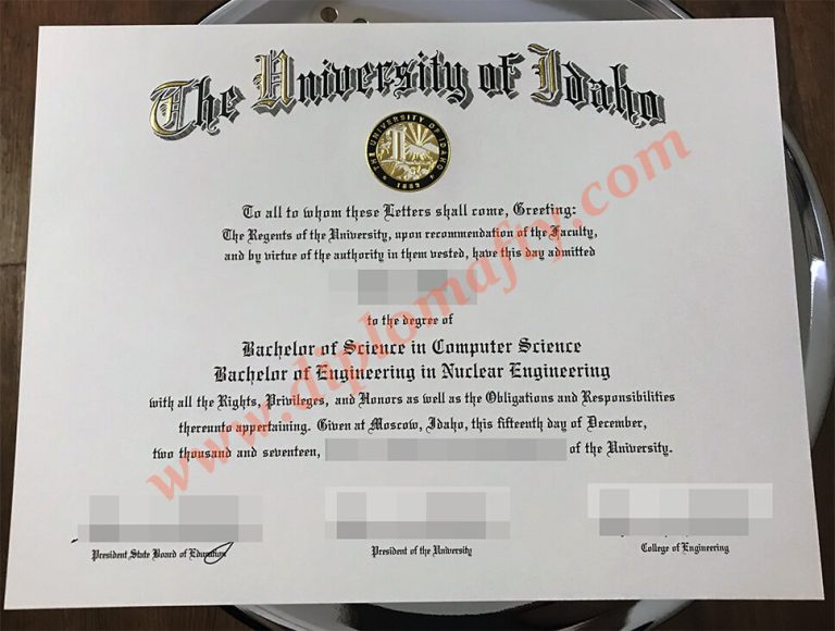 University of Idaho diploma