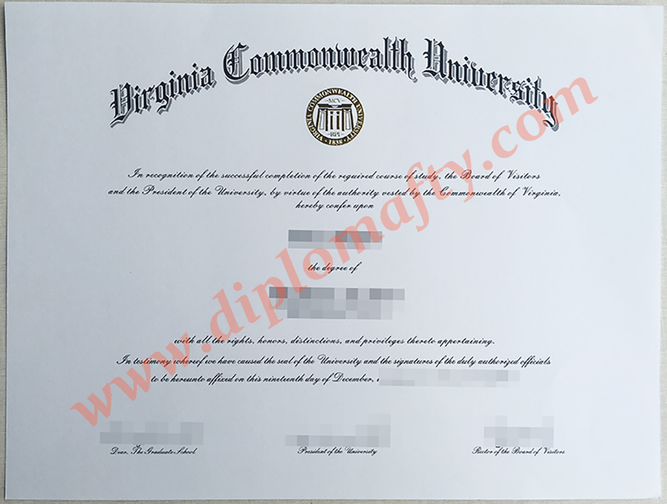 Virginia Commonwealth University diploma