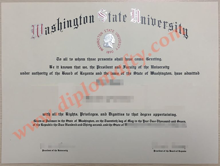 Washington State University diploma