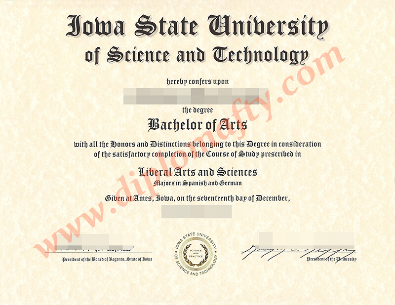 Iowa State University Diploma