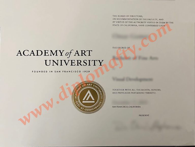 Academy of Art University diploma