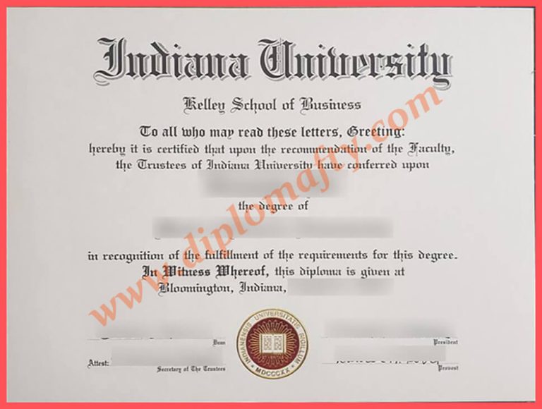 Indiana University diploma