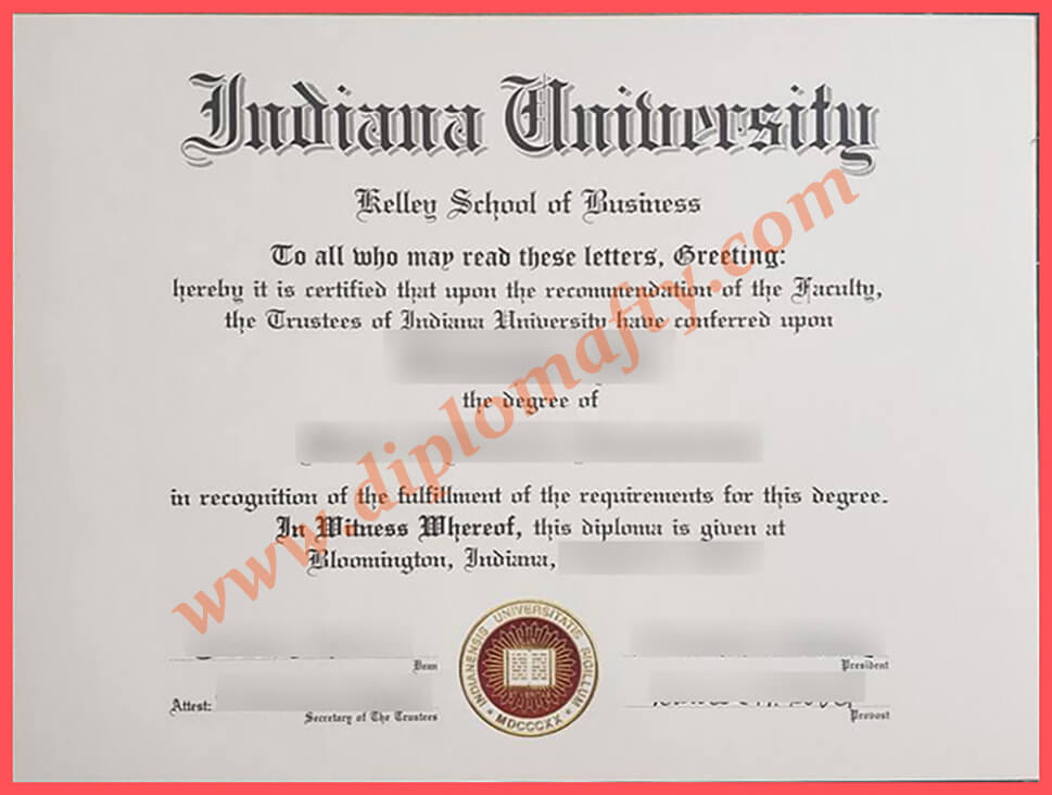 Indiana University diploma