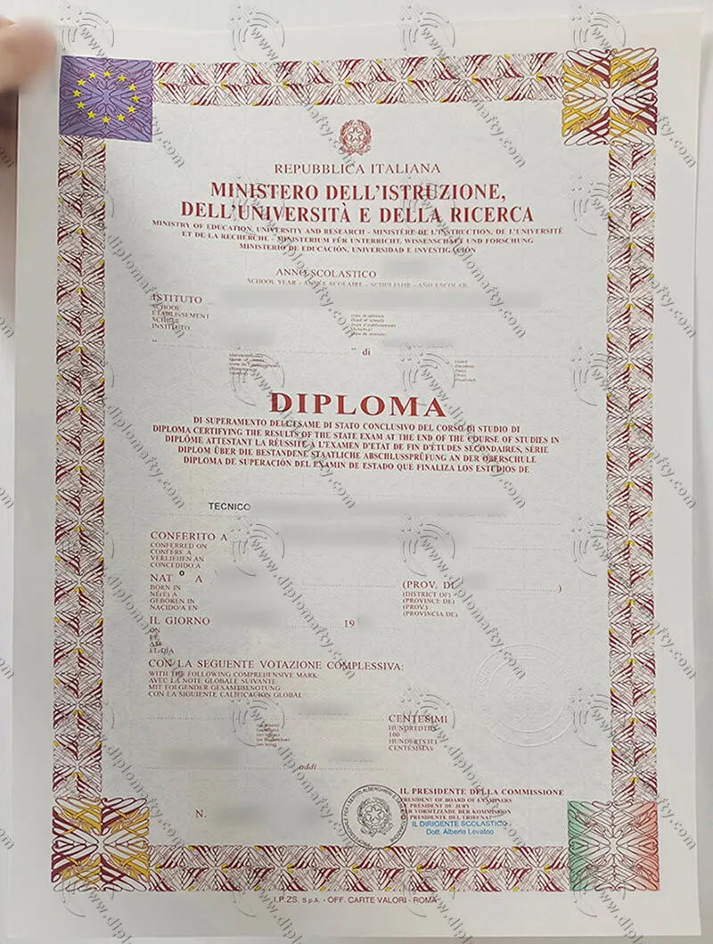 Italia MUR diploma