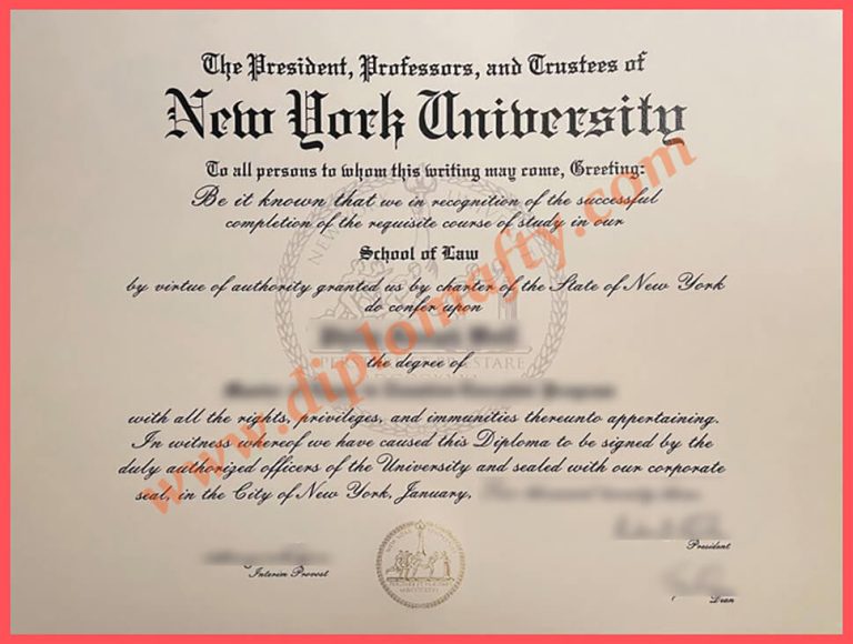 购买New York University diploma