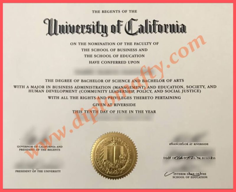 购买UC Riverside diploma