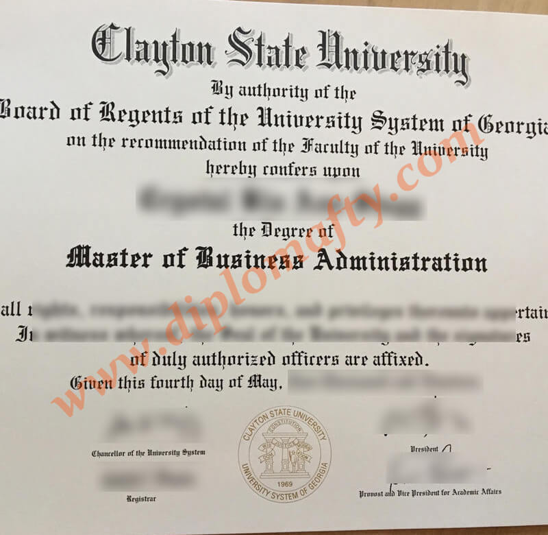 Clayton state University diploma