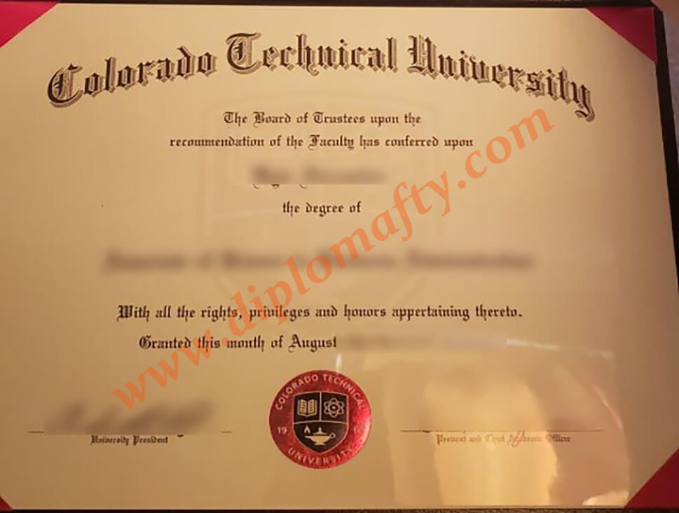 colorado technical university diploma