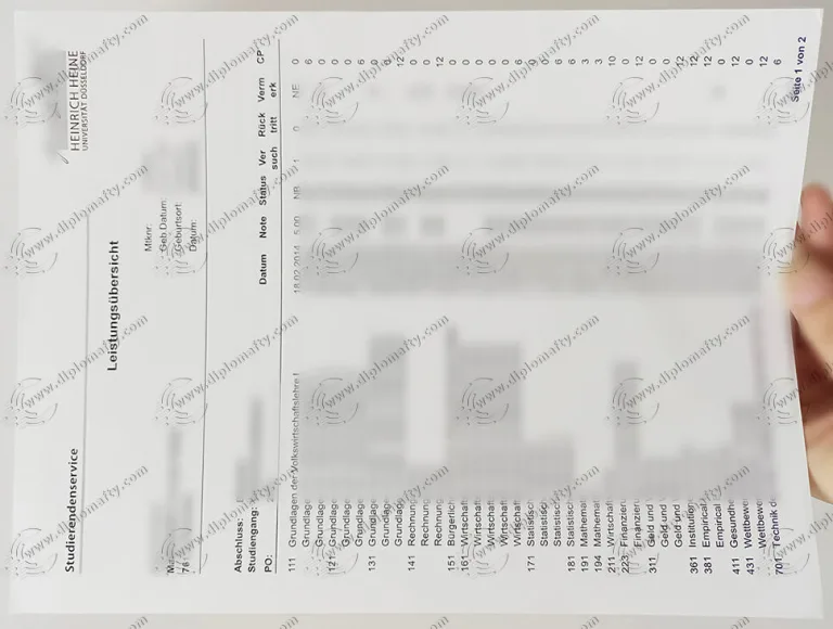 购买德国杜塞尔多夫大学成绩单