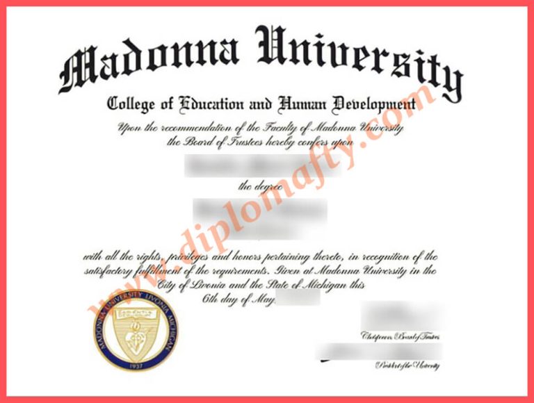 购买madonna university diploma