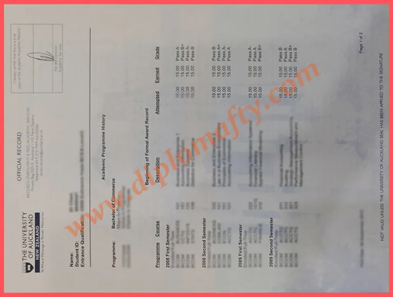 办理奥克兰大学成绩单