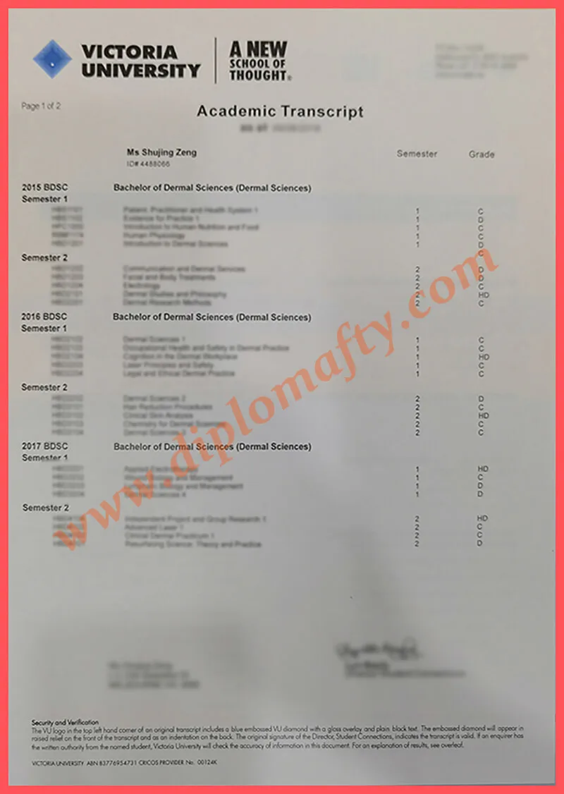 定做维多利亚大学成绩单