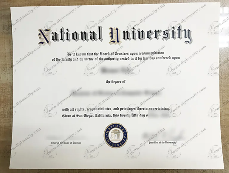 National University Graduation Certificate