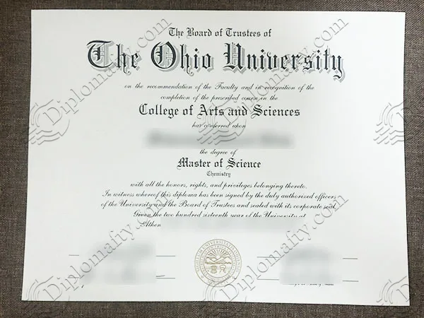 Ohio University Diploma