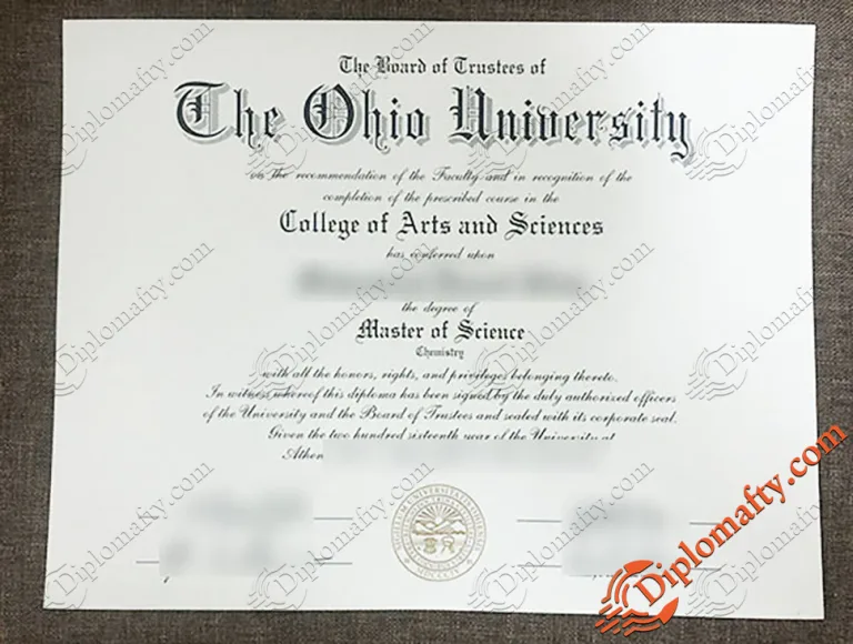 Ohio University diplomas