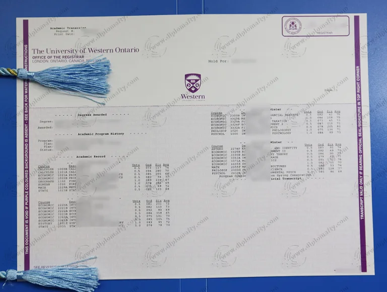 办理西安大略大学成绩单