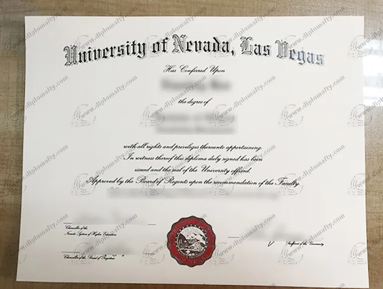 University of Nevada, Las Vegas Diploma