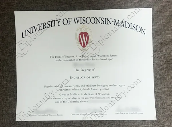 University of Wisconsin-Madison Diploma