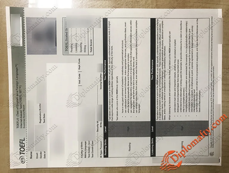 TOEFL Transcript