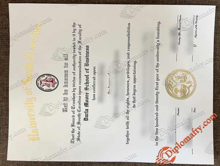 University of South Carolina Diploma