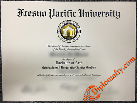 Fresno Pacific University diploma