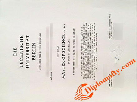 TU Berlin Graduation Certificate