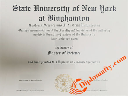 Binghamton University Graduation Certificate