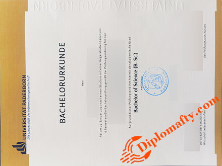 Universität Paderborn Graduation Certificate