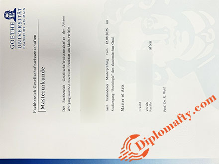 Uni Frankfurt Diploma